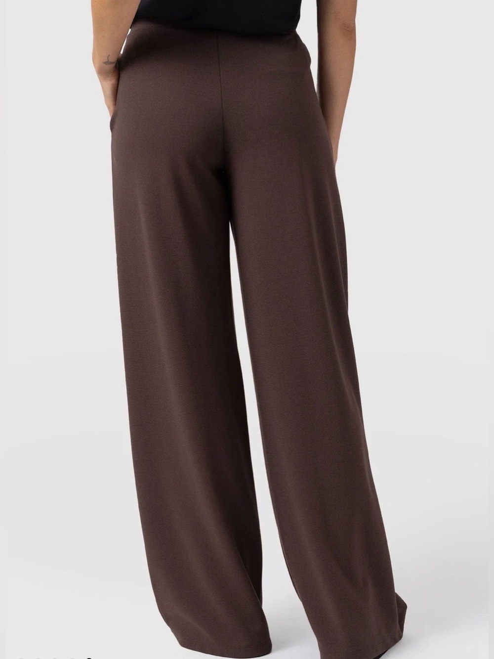 NWT Saint + Sofia Keller Wide Leg Pant brown size 10 Tall - Picture 2 of 9